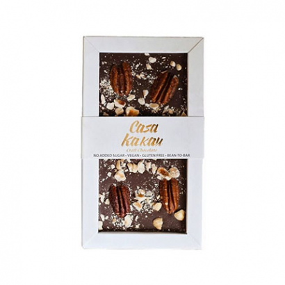 Тъмен шоколад Каса Какау 80г Пекан и лешник без захар