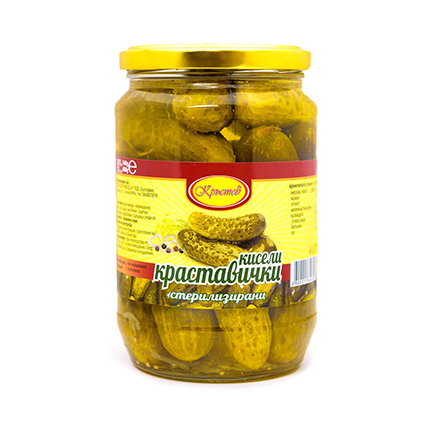 Кисели краставички Кръстев 680г