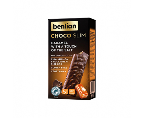 Безглутеново барче Бенлиан Шоко Слим 80г Солен карамел Безглутеново барче Бенлиан Шоко Слим 80г Солен карамел