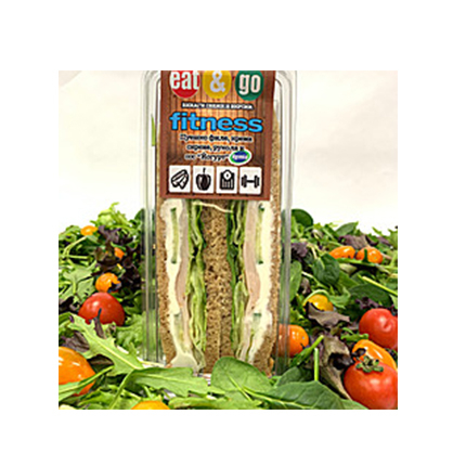 Триъгълен сандвич Ийт енд Го Делукс Фитнес Пуешко филе Триъгълен сандвич Ийт енд Го Делукс Фитнес Пуешко филе