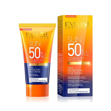 Слънцезащитен крем за лице Евелин Амейзинг SPF50 50мл Слънцезащитен крем за лице Евелин Амейзинг SPF50 50мл