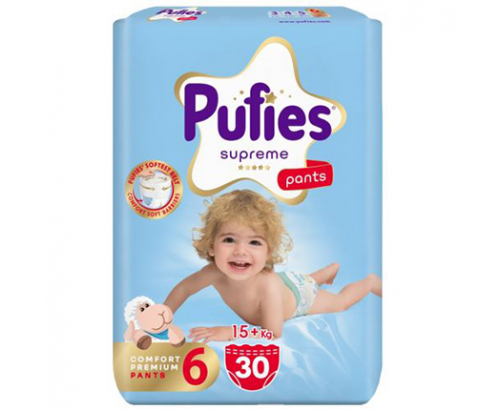 Бебешки гащички Пуфис 30бр 15+ кг Бебешки гащички Пуфис 30бр 15+ кг