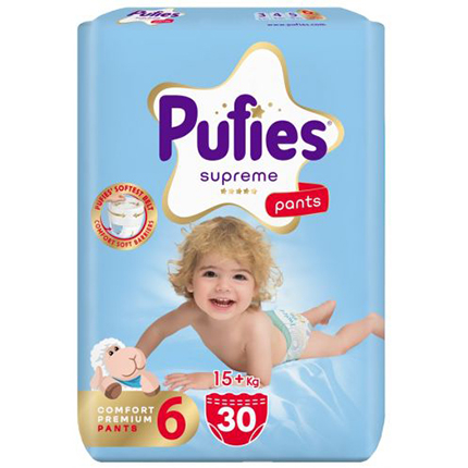 Бебешки гащички Пуфис 30бр 15+ кг Бебешки гащички Пуфис 30бр 15+ кг