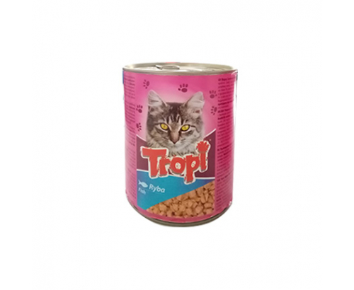 Храна за котки Тропи 830г Консерва Риба