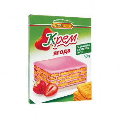 Крем за бисквитена торта Радиком 60г Ягода