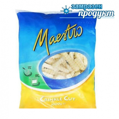 Бланширани картофи Маестро 1кг Вълнообразни