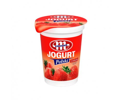 Йогурт Саяна 350мл Ягода с цели парченца Йогурт Саяна 350мл Ягода с цели парченца