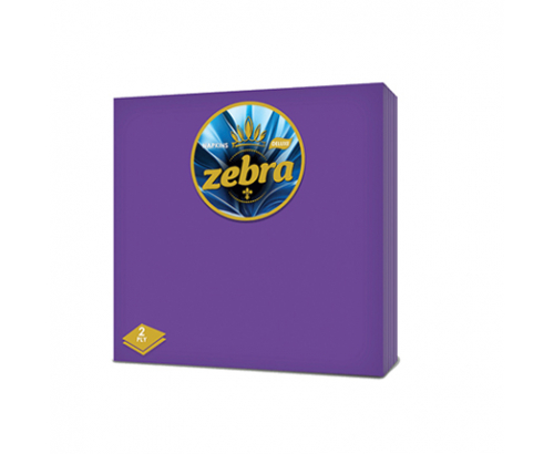Салфетки Зебра 35бр Лилави Салфетки Зебра 35бр Лилави