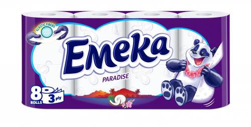 Тоалетна хартия Емека 8бр Парадайз