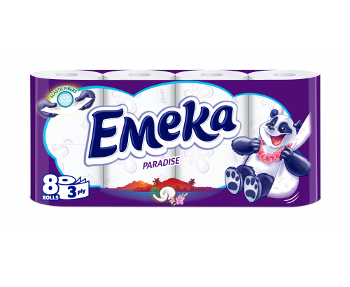 Тоалетна хартия Емека 8бр Парадайз Тоалетна хартия Емека 8бр Парадайз
